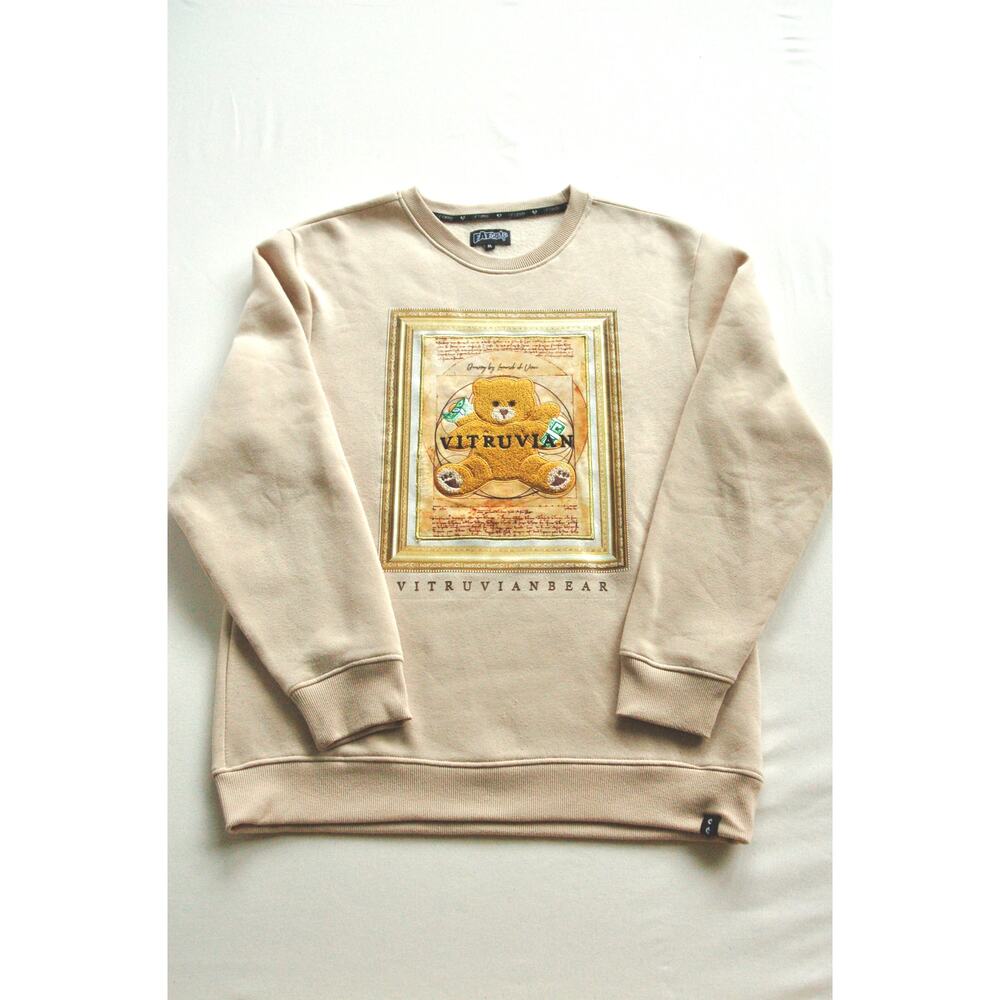 FatGuap NYC Mixed Media Vitruvian Bear Luxury Streetwear Crewneck